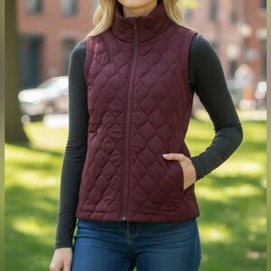Kirkland Signature Maroon Quilted Vest XL NWT